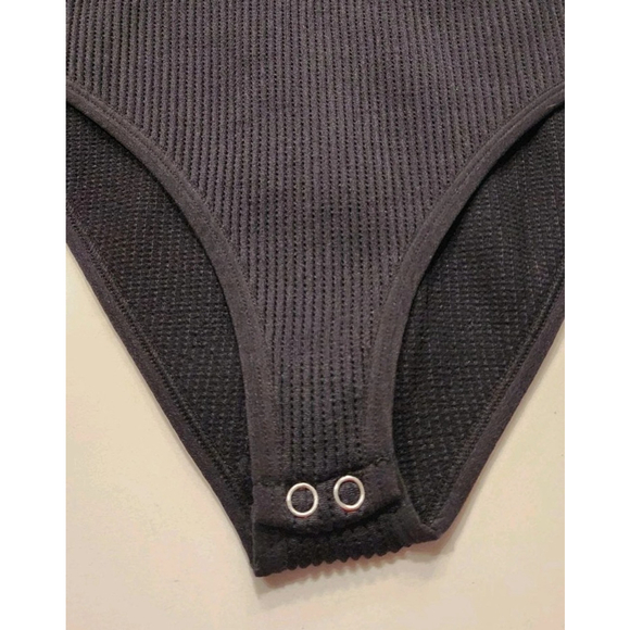 Forever 21 Black Lace Trim Ribbed Cami Bodysuit Women's M L NWOT - Picture 6 of 10